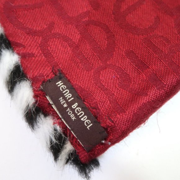 HENRI BENDEL Striped Faux Fur scarf - Picture 6 of 6